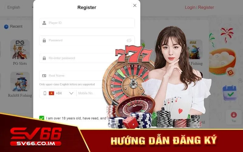 Người chơi cần tuân thủ theo hướng dẫn để đăng ký chơi tại sv66